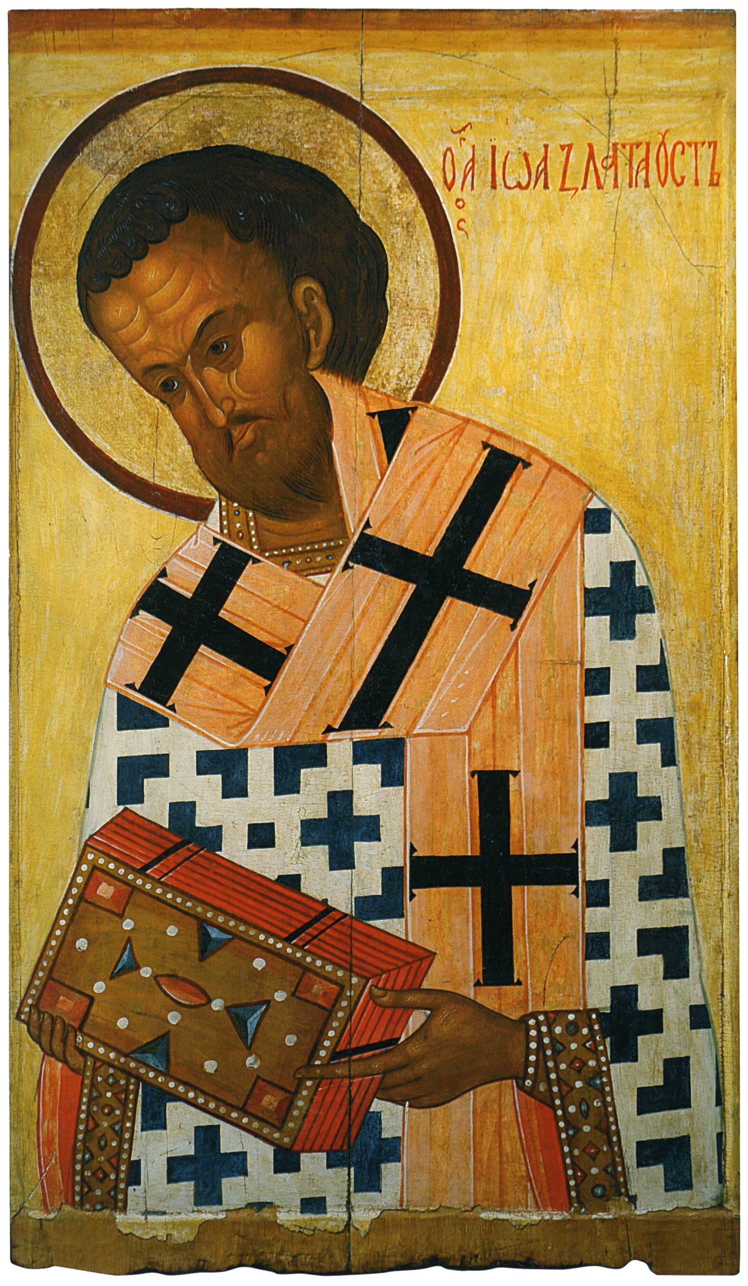 Икона с изображением Иоанна Златоуста. Фото:&nbsp;Государственный музей-заповедник &laquo;Ростовский Кремль&raquo;