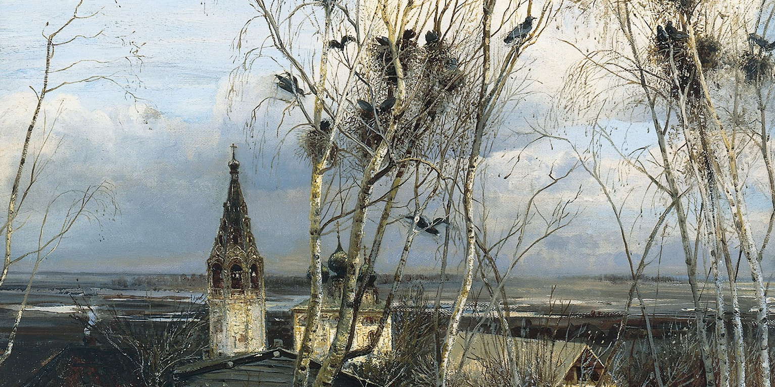 Фрагмент картины Алексея Саврасова «Грачи прилетели». Фото: Государственная Третьяковская галерея