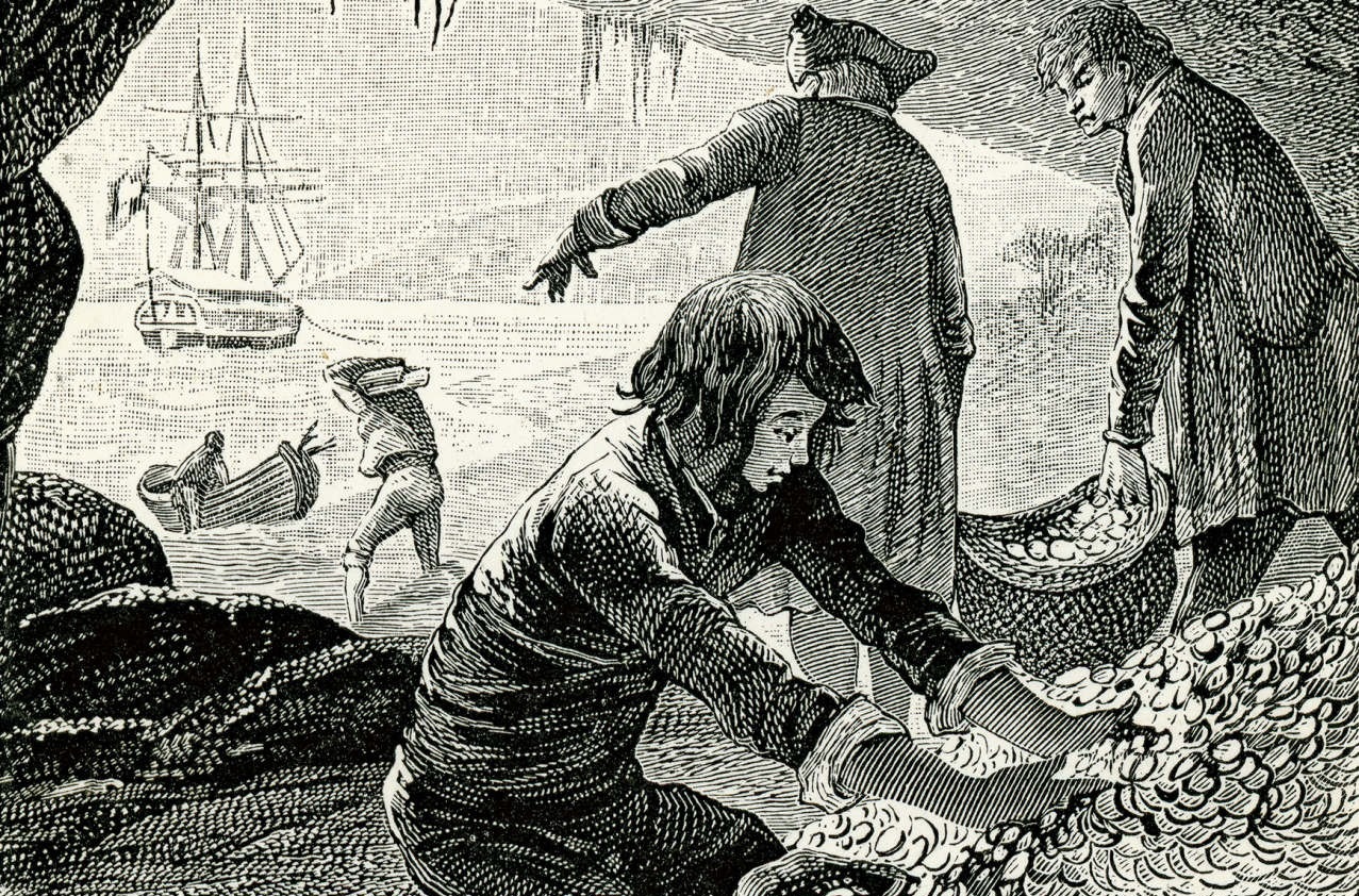 Иллюстрация Жоржа Ру к роману «Остров сокровищ». Фото: изд. Вокруг Света