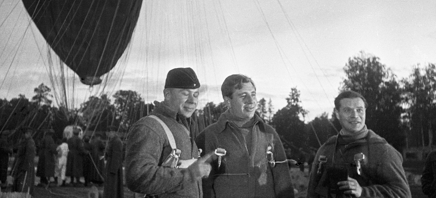 Экипаж первого советского стратостата 