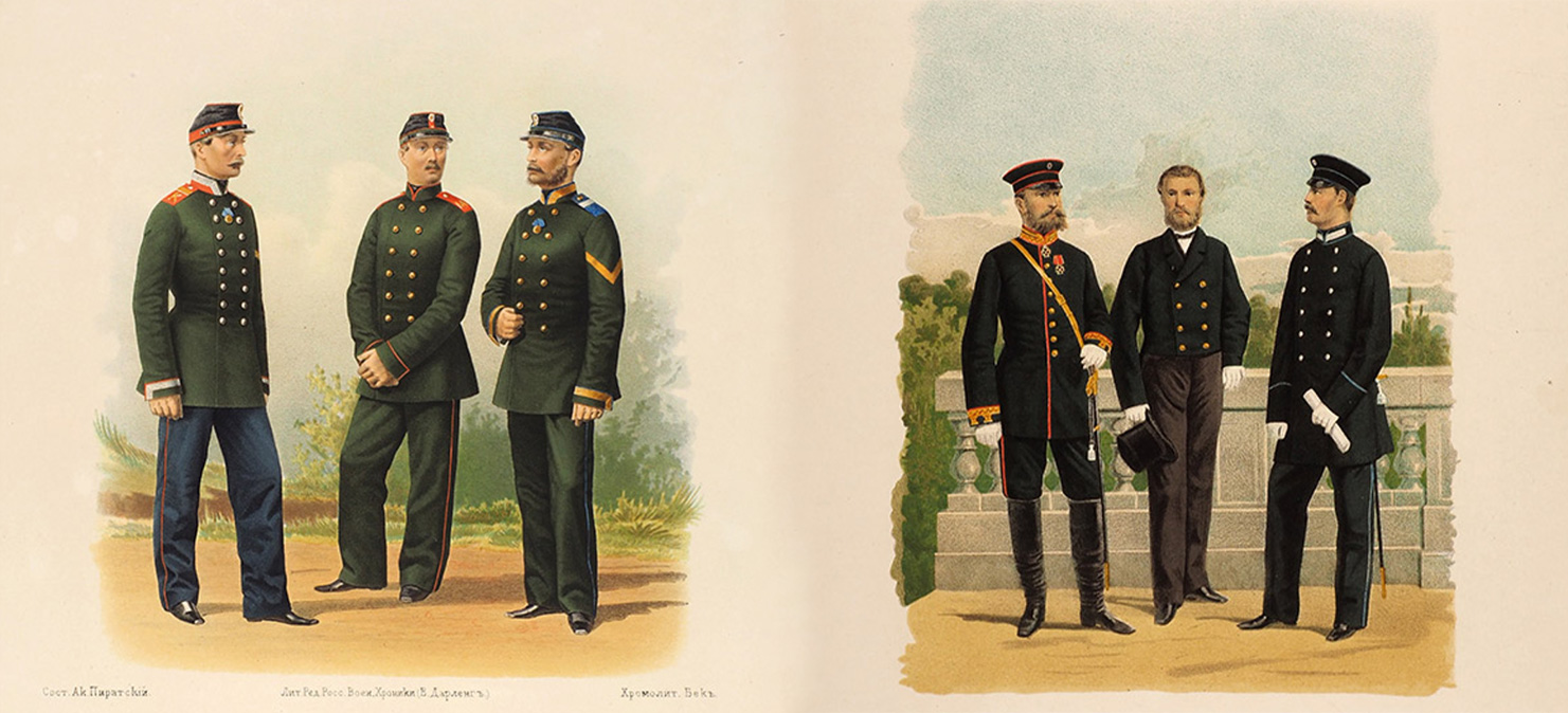 Писари и гражданские чиновники военного ведомства. Фото: общественное достояние