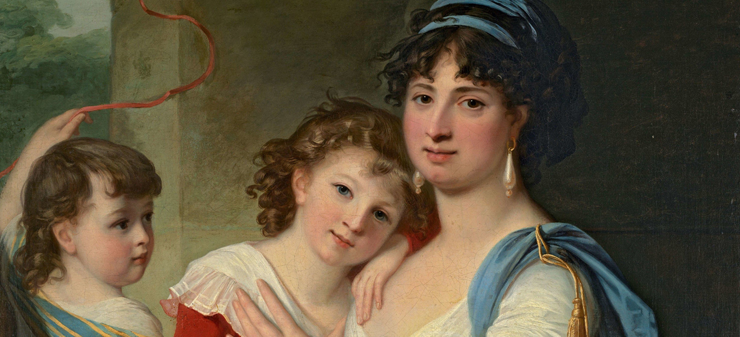 Картина Жана-Лорана Монье «Портрет А. С. Муравьевой-Апостол с сыном Матвеем и дочерью Екатериной». Фото: Государственный Русский музей 