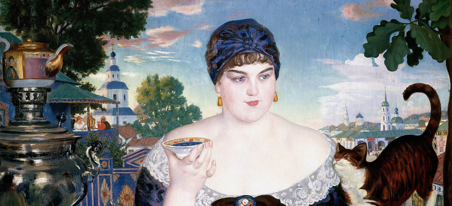 Картина Б. М. Кустодиева «Купчиха за чаем». Фото: Русский музей