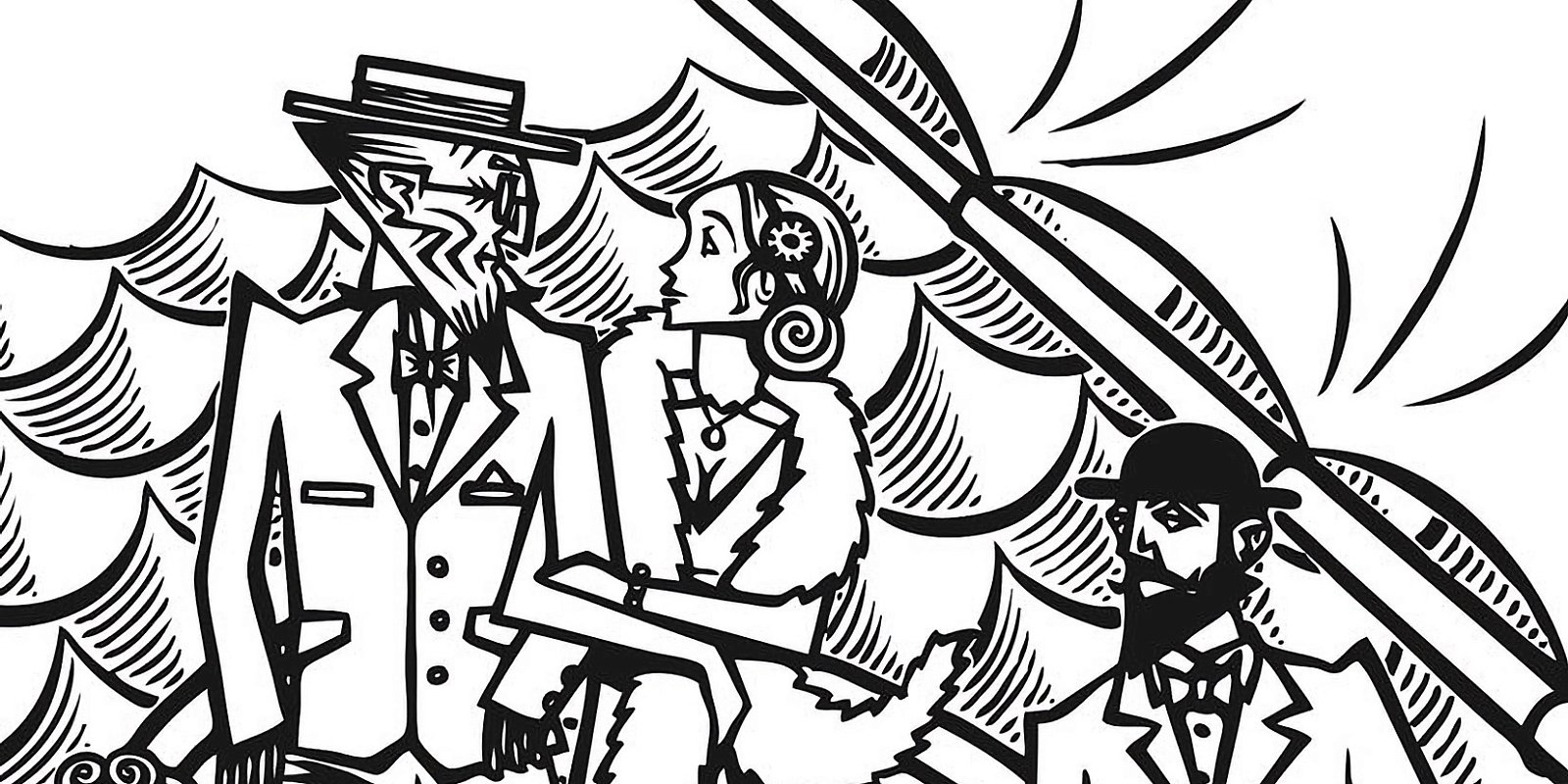 Иллюстрация Мартина Старка к книге «Учитель Унрат, или Конец одного тирана. Фото: Büchergilde 