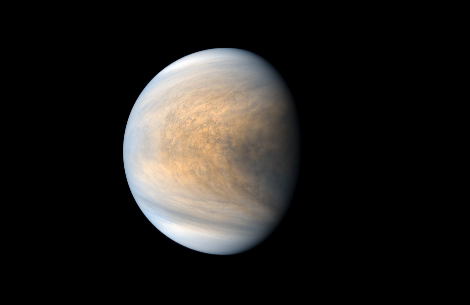 Венера. Фото: JAXA / ISAS / DARTS / Kevin M. Gill