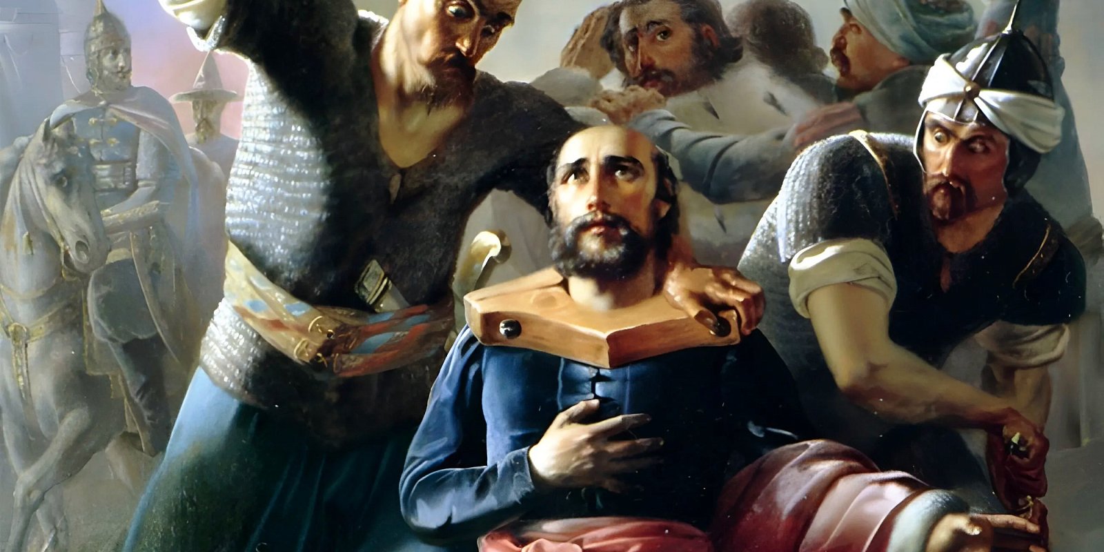 Картина П.Н. Орлова «Убийство Михаила Тверского». Фото: общественное достояние