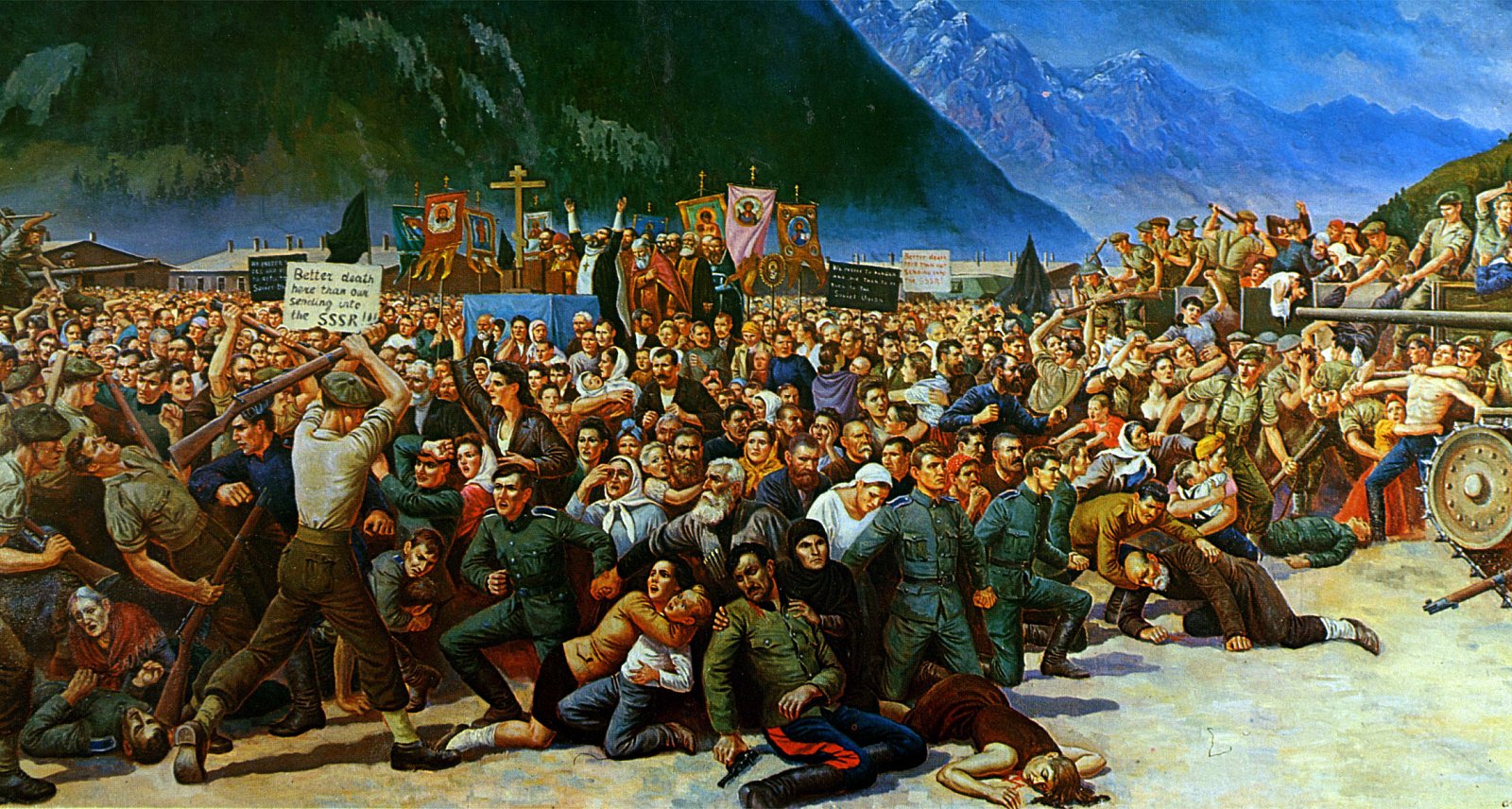 Картина Сергея Королькова «Выдача казаков в Лиенце». Фото: Музей К.К.В.З.