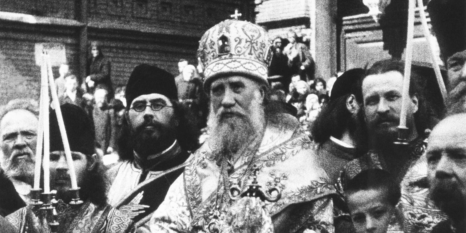 Патриарх Тихон в Александро-Невской Лавре. Фото: Архив Издательства Московской Патриархии